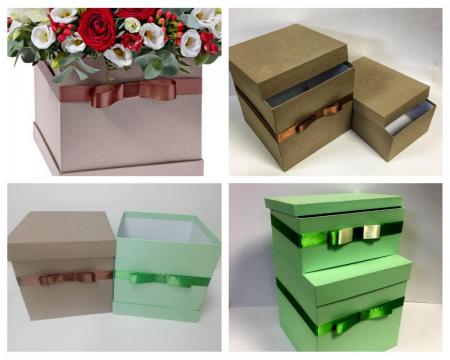 Цветные прямоугольные коробки из монокартона